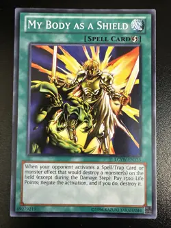 My Body as a Shield LCYW-EN135 Common Unlimited Edition LP Yugioh - Image 1