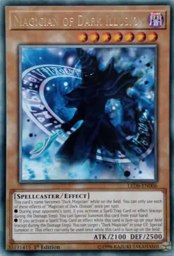 LED6-EN006 MAGICIAN OF DARK ILLUSION RARE 1ST EDITION YuGiOh CARD - Image 1