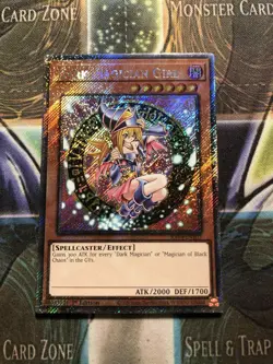 * DARK MAGICIAN GIRL * ALTERNATE ART PLATINUM SECRET RARE RA04-EN107 LDS3 YUGIOH - Image 1
