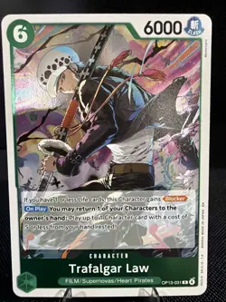 One Piece TCG English OP13-031 Trafalgar Law R Foil - Image 1
