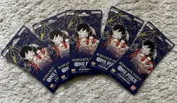 Lot of (5) - One Piece Romance Dawn English OP-01 Sleeved Blisters Booster Packs 811039038229 - Image 1