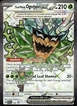 Pokemon Teal Mask Ogerpon ex SV: Scarlet & Violet Promo Cards 166 Near Mint NM - Image 1