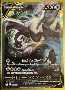 Pokemon Lugia V Alt Art 186/195 SWSH Silver Tempest Near Mint + Card WOW LOOK !! - Image 1