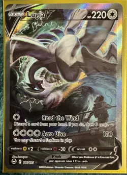 Pokemon Lugia V Alt Art 186/195 SWSH Silver Tempest Near Mint + Card WOW LOOK !! - Image 3