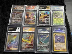 Pokemon TCG Graded Card Slabs ACE bundle X 8 charizard dark machamp 10 9. Sir - Image 1