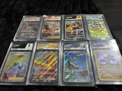 Pokemon TCG Graded Card Slabs ACE bundle X 8 charizard dark machamp 10 9. Sir - Image 2