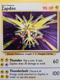 LP - Zapdos - 16/102 - Base Set - Pokemon Card - Image 2