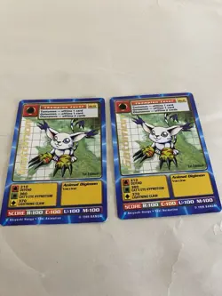 Digimon 2 Gatomon cards 1999 Bandai 1st edition two card lot - Image 1