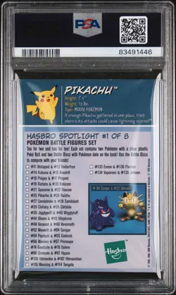 Pikachu Pokemon Card Hasbro Toy Wishes Magazine Foil Hand Cut 1999 PSA 6 POP 3 - Image 2