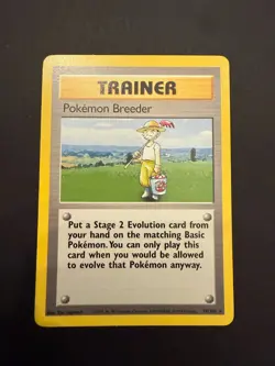 Pokemon TCG Trainer Card Pokemon Breeder Base 76/102 Regular Near Mint! - Image 1