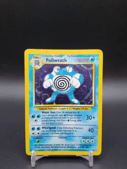 Poliwrath 13/102 Holo Base Set Unlimited DMG Pokemon Card - Image 1