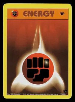 Pokemon Card - Fighting Energy 1st Edition Gym Challenge 127/132 Common - Image 1