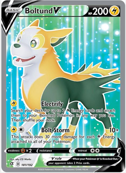 Boltund V 181/192 Rebel Clash Ultra Rare Full Art Holo Pokemon Card - Image 1