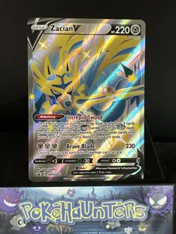 Pokemon Card Zacian V SWSH292 Sword & Shield Black Star Promo Near Mint - Image 1