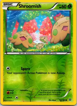 Shroomish 15/160 Reverse Holo XY - Primal Clash LP Pokemon Card - Image 1
