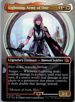 Lightning, Army of One (0320) (Borderless) FINAL FANTASY Magic: The Gathering NM - Image 1