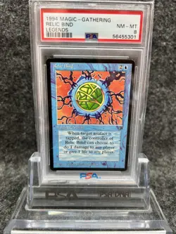 Magic MTG Legends Relic Bind PSA 8 NEAR MINT NM - Image 1