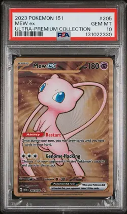 2023 Pokemon Mew ex Full Art 151 UPC Gold Metal Promo Card 205/165 PSA 10 GEM MT - Image 1