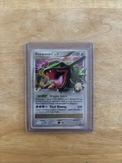 POKEMON Diamond & Pearl RAYQUAZA C LV. X DP47 Holo Black Star Promo LP - Image 1