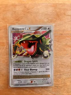 POKEMON Diamond & Pearl RAYQUAZA C LV. X DP47 Holo Black Star Promo LP - Image 4