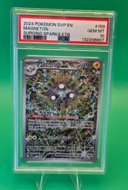 Magneton #159 PSA 10, Surging Sparks English Pokemon Card - Image 1