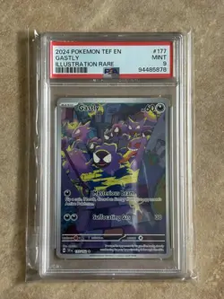 Pokemon Gastly SV05: Temporal Forces 177/162 2024 Holo Illustration Rare PSA 9 - Image 1