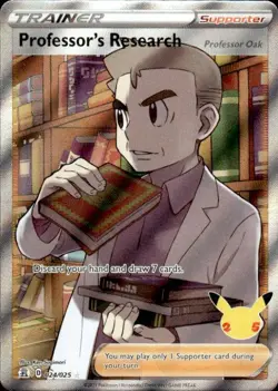 Pokemon Professor's Research (Full Art) Celebrations 024/025 Near Mint NM - Image 1