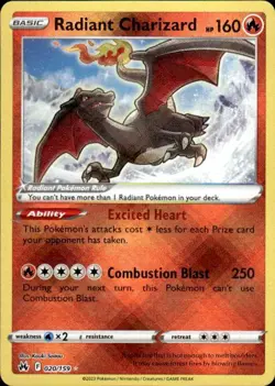 Pokemon Radiant Charizard Crown Zenith 020/159 Near Mint NM - Image 1