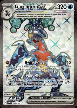 Pokemon Garchomp ex SV04: Paradox Rift 219/182 Near Mint NM - Image 1