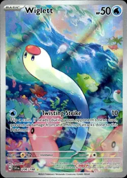 Pokemon Wiglett SV01: Scarlet & Violet Base Set 206/198 Near Mint NM - Image 1