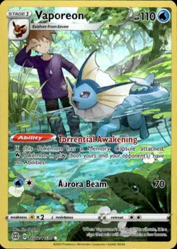 Pokemon Vaporeon SWSH09: Brilliant Stars Trainer Gallery TG02/TG30 Near Mint NM - Image 1