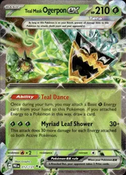 Pokemon Teal Mask Ogerpon ex SV: Prismatic Evolutions 012/131 Near Mint NM - Image 1