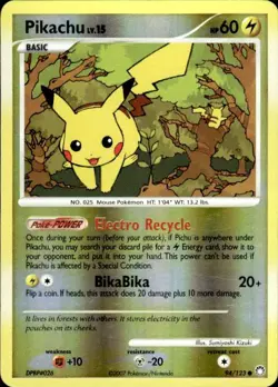 Pokemon reverse holo Pikachu Mysterious Treasures 94/123 Near Mint NM - Image 1
