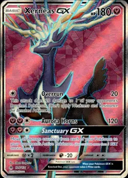 Pokemon Xerneas GX (Full Art) SM - Forbidden Light 126/131 Near Mint NM - Image 1