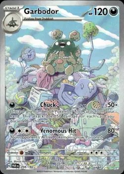Pokemon Garbodor SV04: Paradox Rift 204/182 Near Mint NM - Image 1