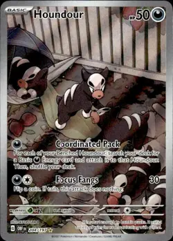 Pokemon Houndour SV03: Obsidian Flames 204/197 Near Mint NM - Image 1