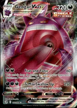Pokemon Gengar VMAX SWSH08: Fusion Strike 157/264 Near Mint NM - Image 1