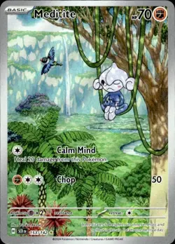 Pokemon Meditite SV07: Stellar Crown 153/142 Near Mint NM - Image 1