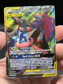 Greninja & Zoroark GX 201/214 Unbroken Bonds Tag Team Alternate Full Art Pokemon - Image 3