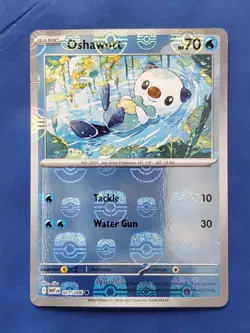 Pokemon White Flare Oshawott Master Ball Pattern 021/086 Holo TCG NM - Image 1