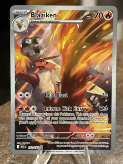 Pokemon TCG Blaziken IR Full Art Holo Card 192/182 Destined Rivals - Image 1
