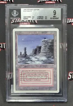 MTG Plateau - 3rd Edition Magic the Gathering Card Graded BGS 9 - Image 1