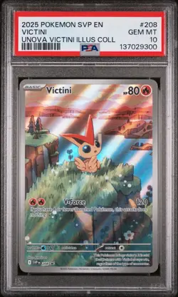 2025 Victini 208 Sv: Scarlet & Violet Promo Cards Holo Gem Mint PSA 10 New Cert - Image 1