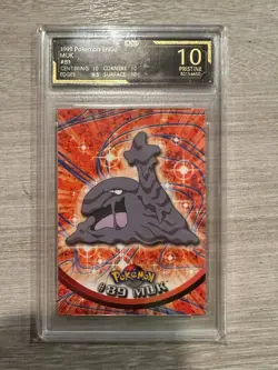 1999 pokemon card Muk #89 topps TV animation edition pristine 10 - Image 1