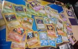 50 Vintage Pokemon Cards- Base Set 2 Bulk No Holos No Dupes LP-Excellent Sleeved - Image 3
