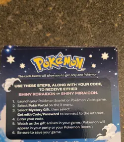2x Shiny Koraidon & Miraidon Pokemon Scarlet Violet Code Card - Gamestop - Image 2