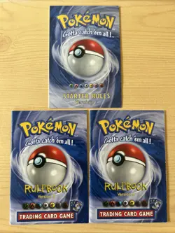 Pokemon Trading Card Game Rule Books Version 3 x2 & 1 Wizards of the Coast Lot - Image 1