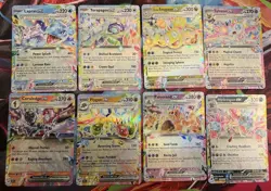 Pokemon TCG Surging Sparks & Stellar Crown ex Double Rare 8 card lot - Image 1