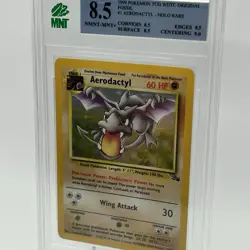 Aerodactyl Holo 1/62 Fossil Set 1999 WOTC Pokemon Card MNT Grading 8.5 NM-MNT - Image 3