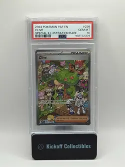 Clive - 236/091 - SIR - Paldean Fates - Pokemon Card - PSA 10 - Image 1